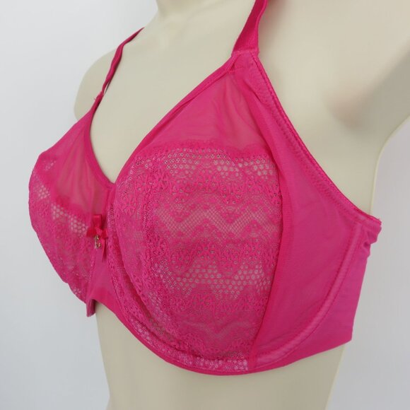 Chantelle 30H Pink Lace Underwire Bra Revele Moi Perfect Fit Style C15710 - Picture 5 of 16
